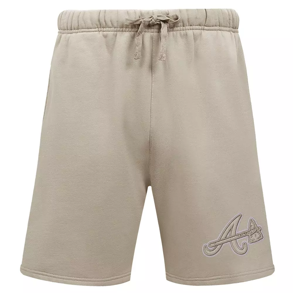Pro Standard Men's MLB Atlanta Braves Neutral Fleece Short - BROWN