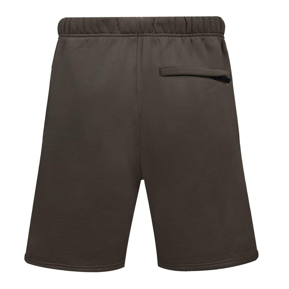 Pro Standard Men's MLB Atlanta Braves Neutral Fleece Short - DK BROWN Thumbnail View 2