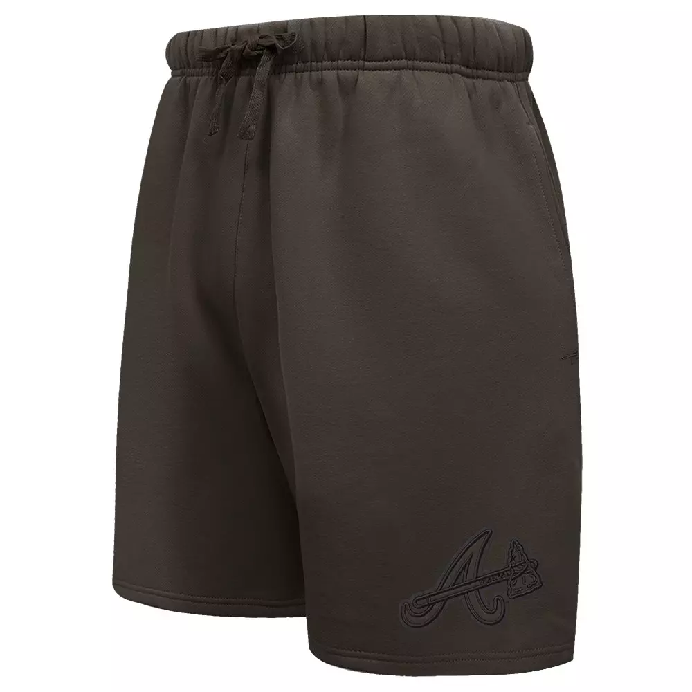 Pro Standard Men's MLB Atlanta Braves Neutral Fleece Short - DK BROWN