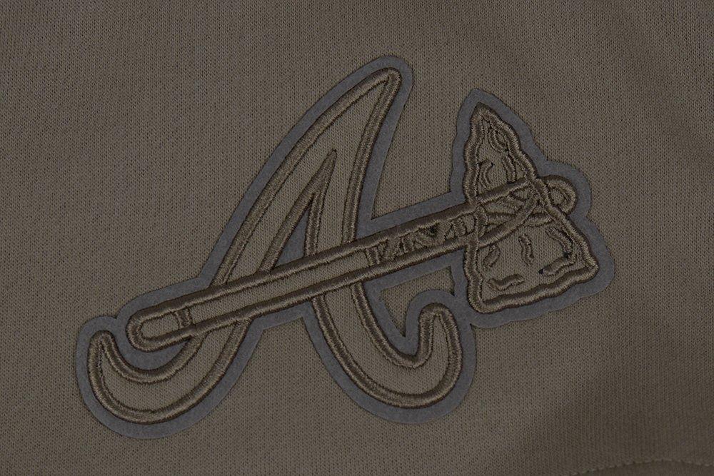 Pro Standard Men's MLB Atlanta Braves Neutral Fleece Short - DK BROWN Thumbnail View 5