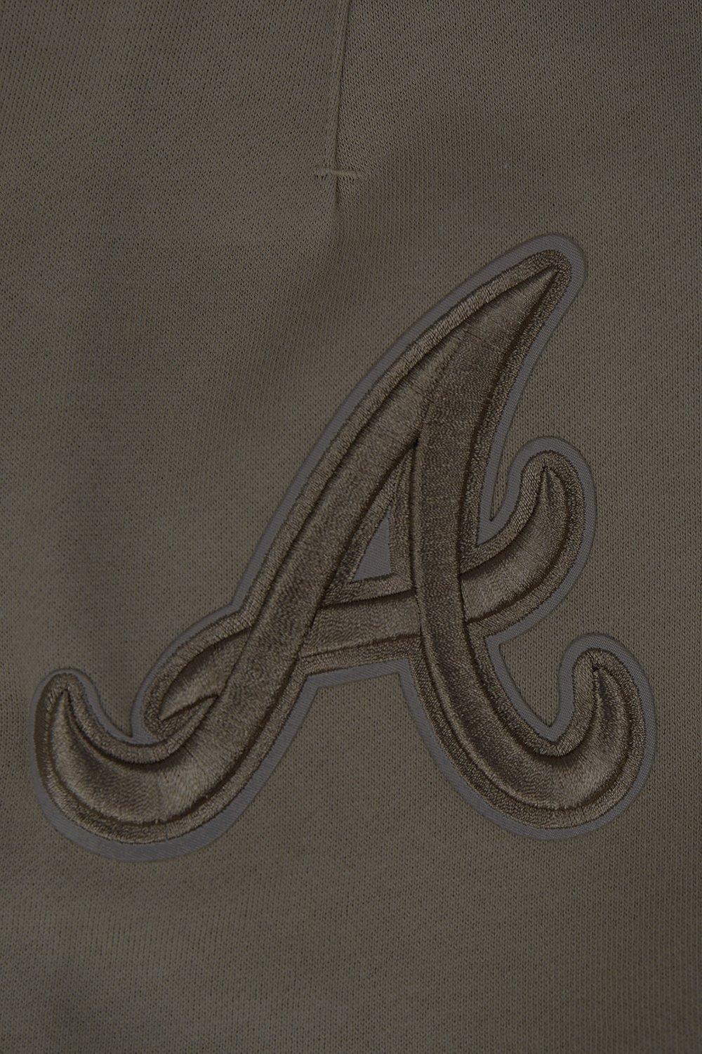 Pro Standard Men's MLB Atlanta Braves Neutral Fleece Short - DK BROWN Thumbnail View 6