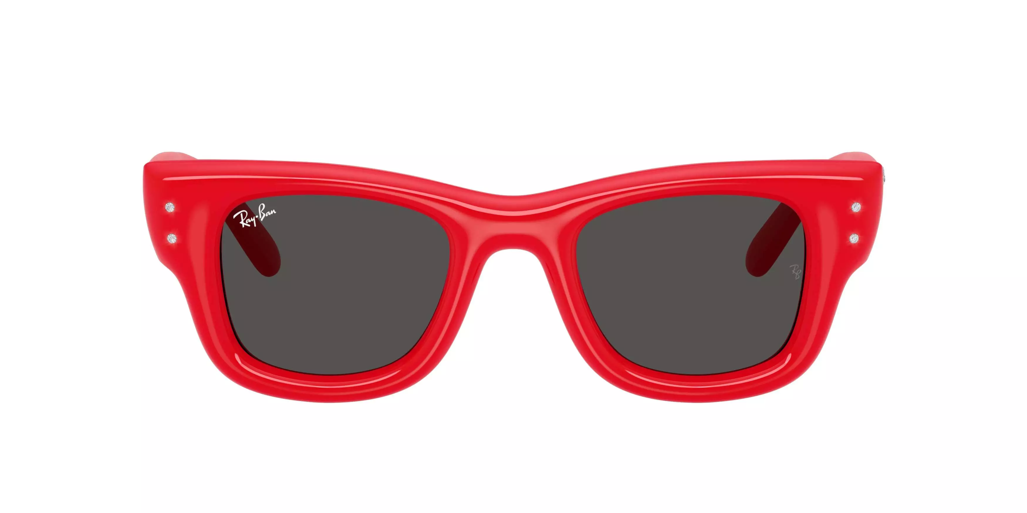 Ray-Ban Wayfarer Puffer Crystal Edition Ultra Black Sunglasses &ndash; Polished Red & Strass - RED/BLACK