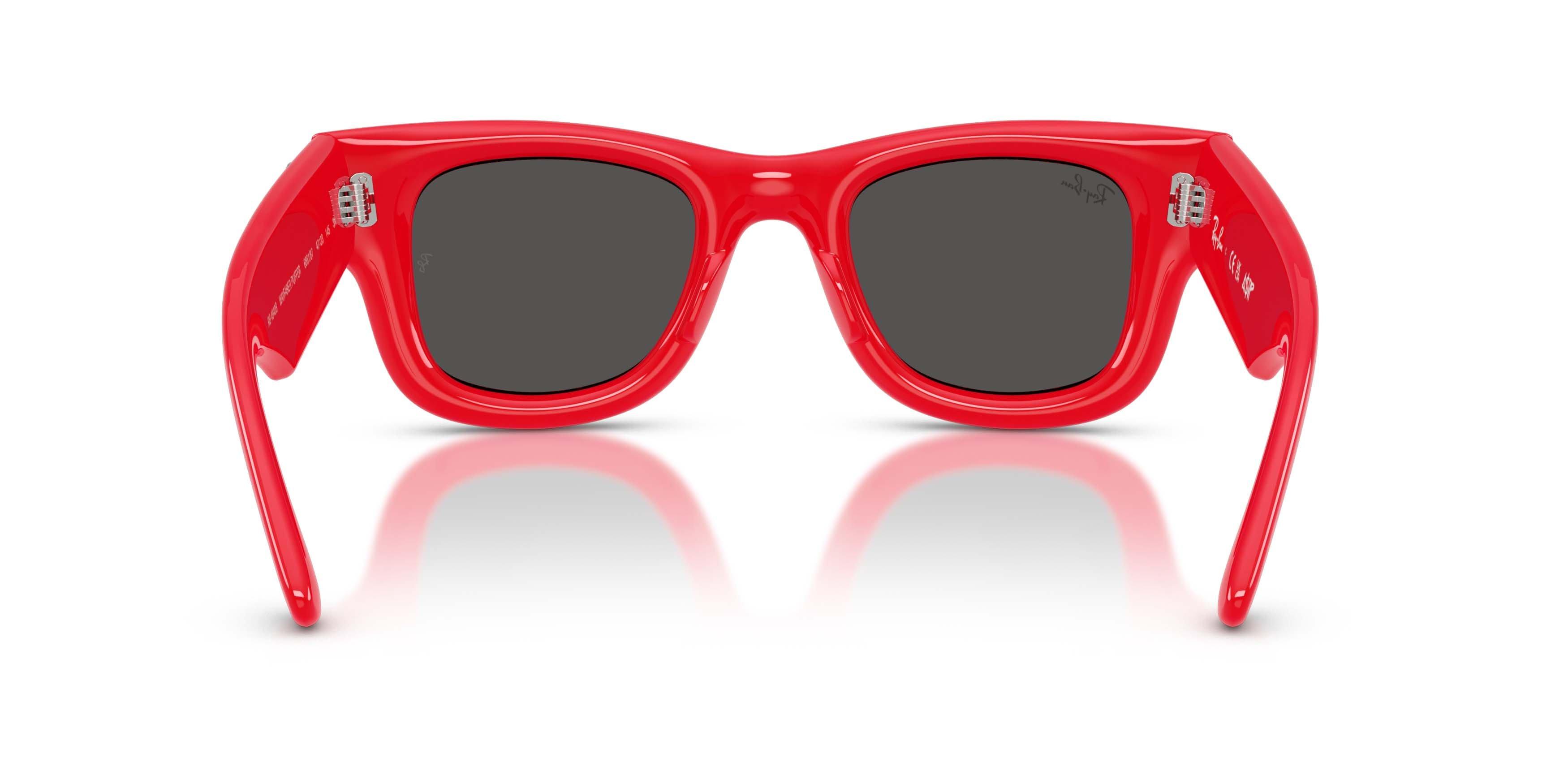 Ray-Ban Wayfarer Puffer Crystal Edition Ultra Black Sunglasses &ndash; Polished Red & Strass - RED/BLACK Thumbnail View 4