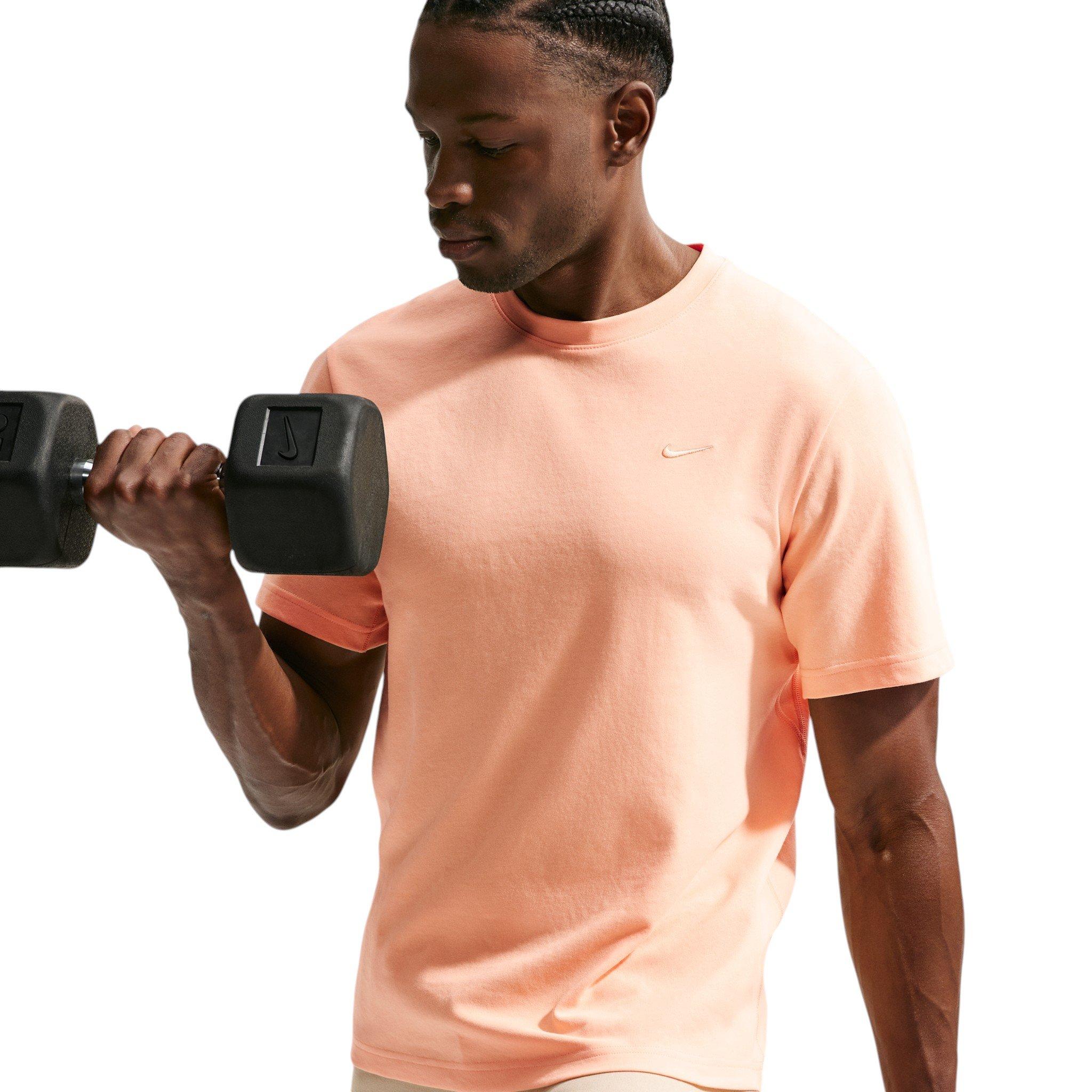 Nike Men's Primary Dri-FIT Short Sleeve Versatile Top - Peach - PEACH