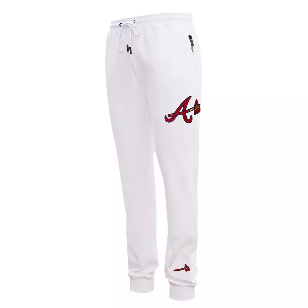 Pro Standard Men's MLB Atlanta Braves Classic Chenille Joggers - WHITE