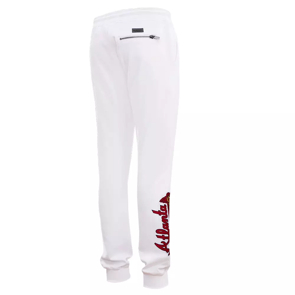 Pro Standard Men's MLB Atlanta Braves Classic Chenille Joggers - WHITE