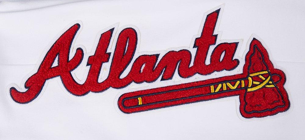 Pro Standard Men's MLB Atlanta Braves Classic Chenille Joggers - WHITE Thumbnail View 5