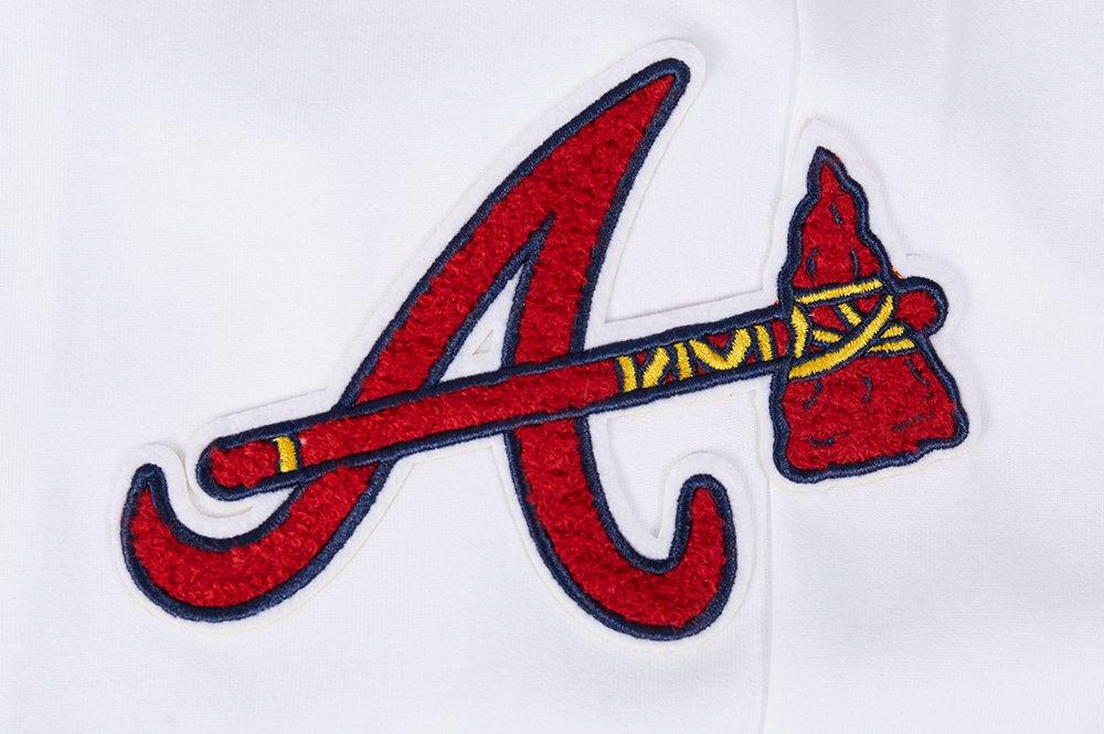 Pro Standard Men's MLB Atlanta Braves Classic Chenille Joggers - WHITE Thumbnail View 6