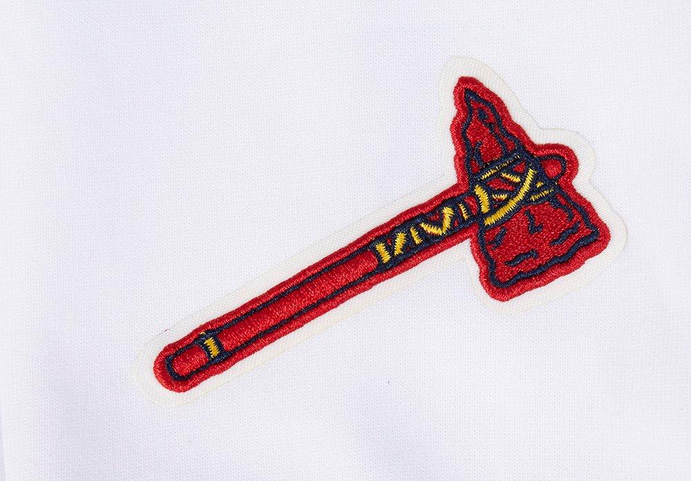 Pro Standard Men's MLB Atlanta Braves Classic Chenille Joggers - WHITE Thumbnail View 7