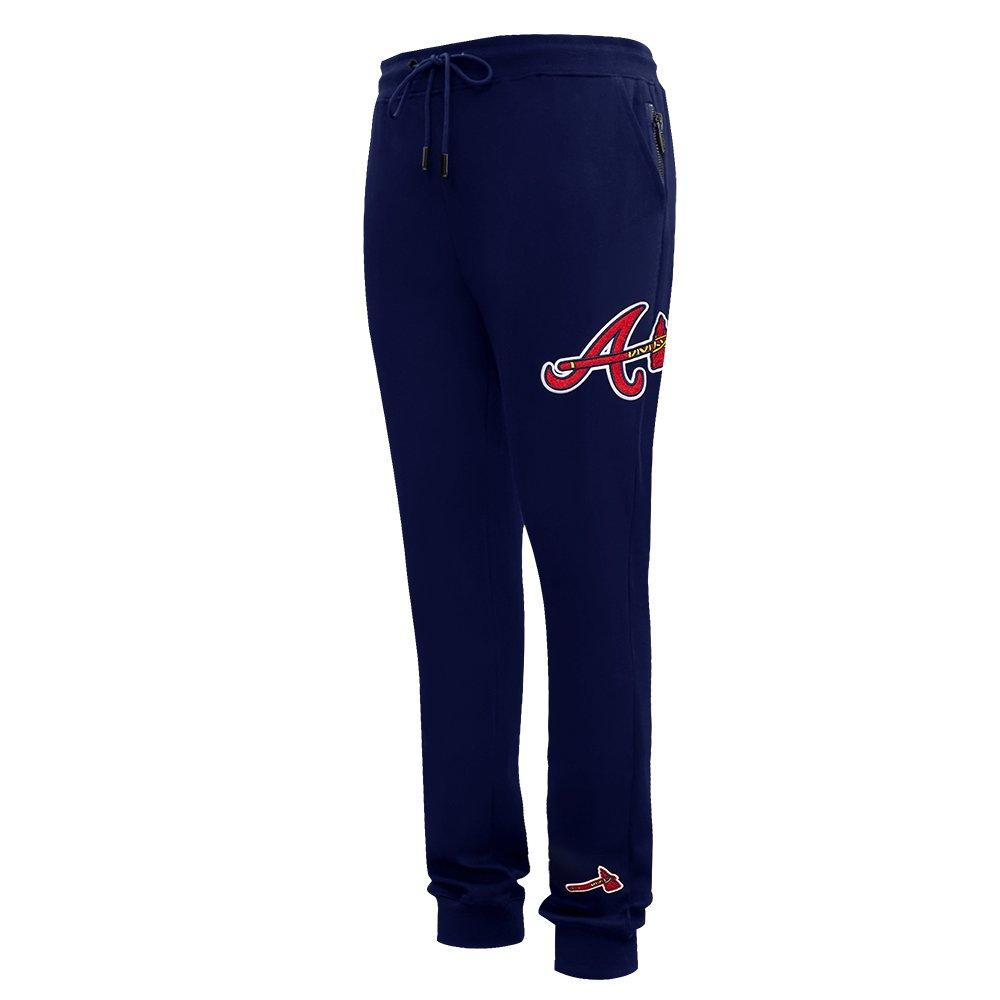 Pro Standard Men's MLB Atlanta Braves Classic Chenille Joggers - NAVY Thumbnail View 3
