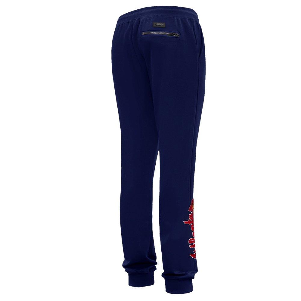 Pro Standard Men's MLB Atlanta Braves Classic Chenille Joggers - NAVY Thumbnail View 4