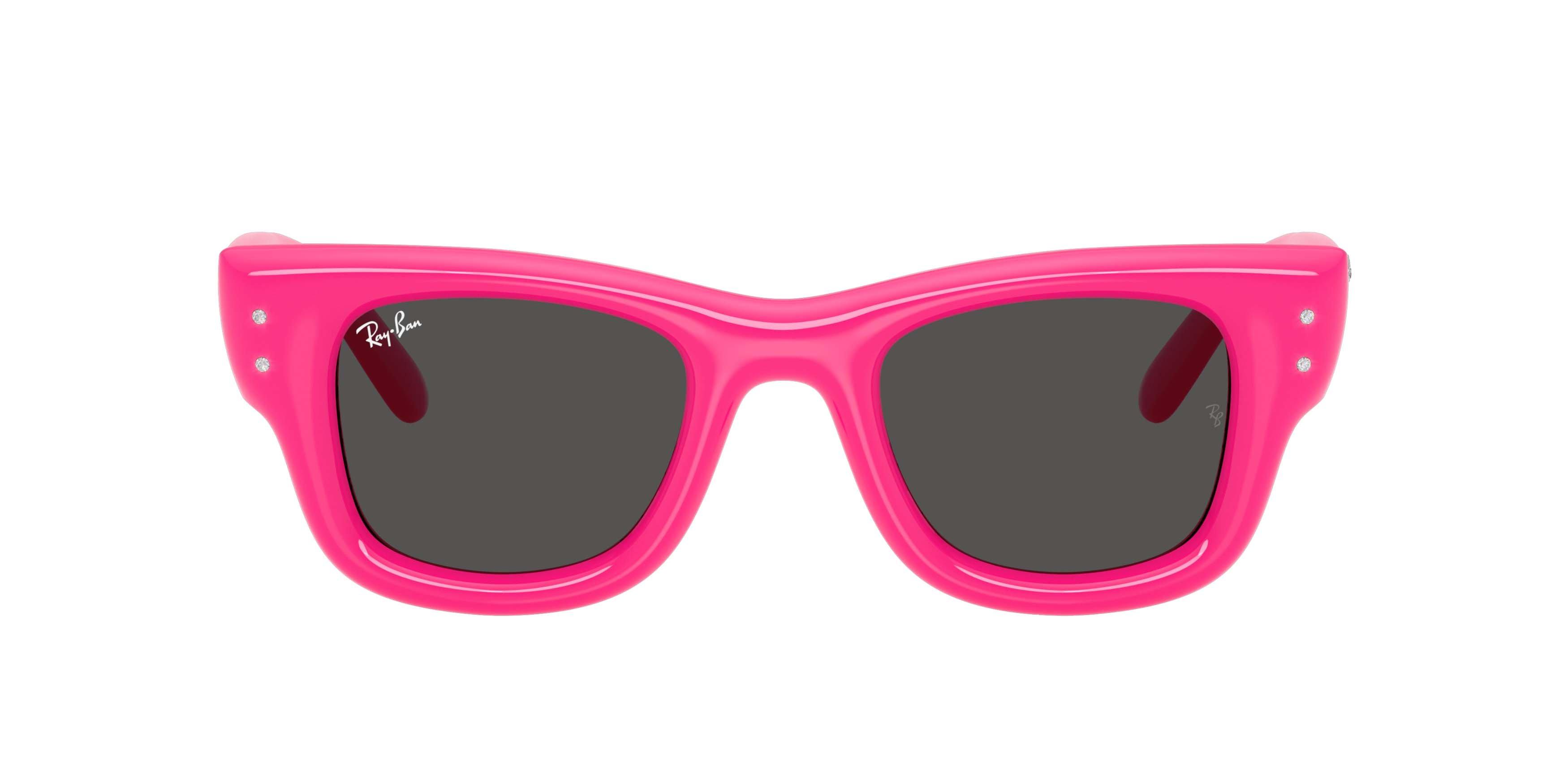 Ray-Ban Wayfarer Puffer Crystal Edition Ultra Black Sunglasses &ndash; Polished Pink & Strass - PINK/BLACK Thumbnail View 2