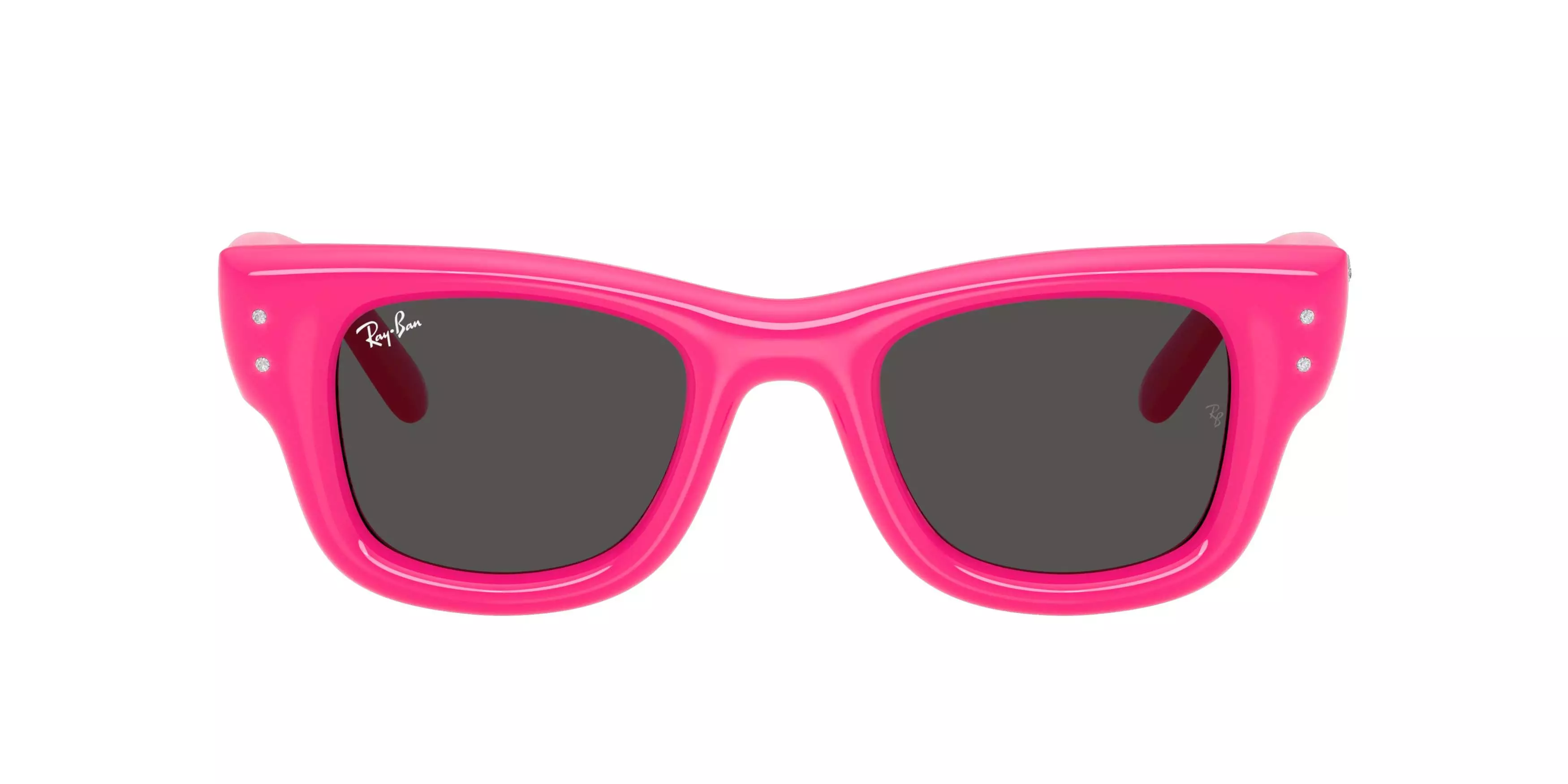 Ray-Ban Wayfarer Puffer Crystal Edition Ultra Black Sunglasses &ndash; Polished Pink & Strass - PINK/BLACK