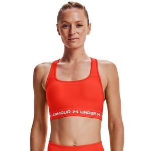 Under Armour Women's Mid Crossback Sports Bra - Black/Grey