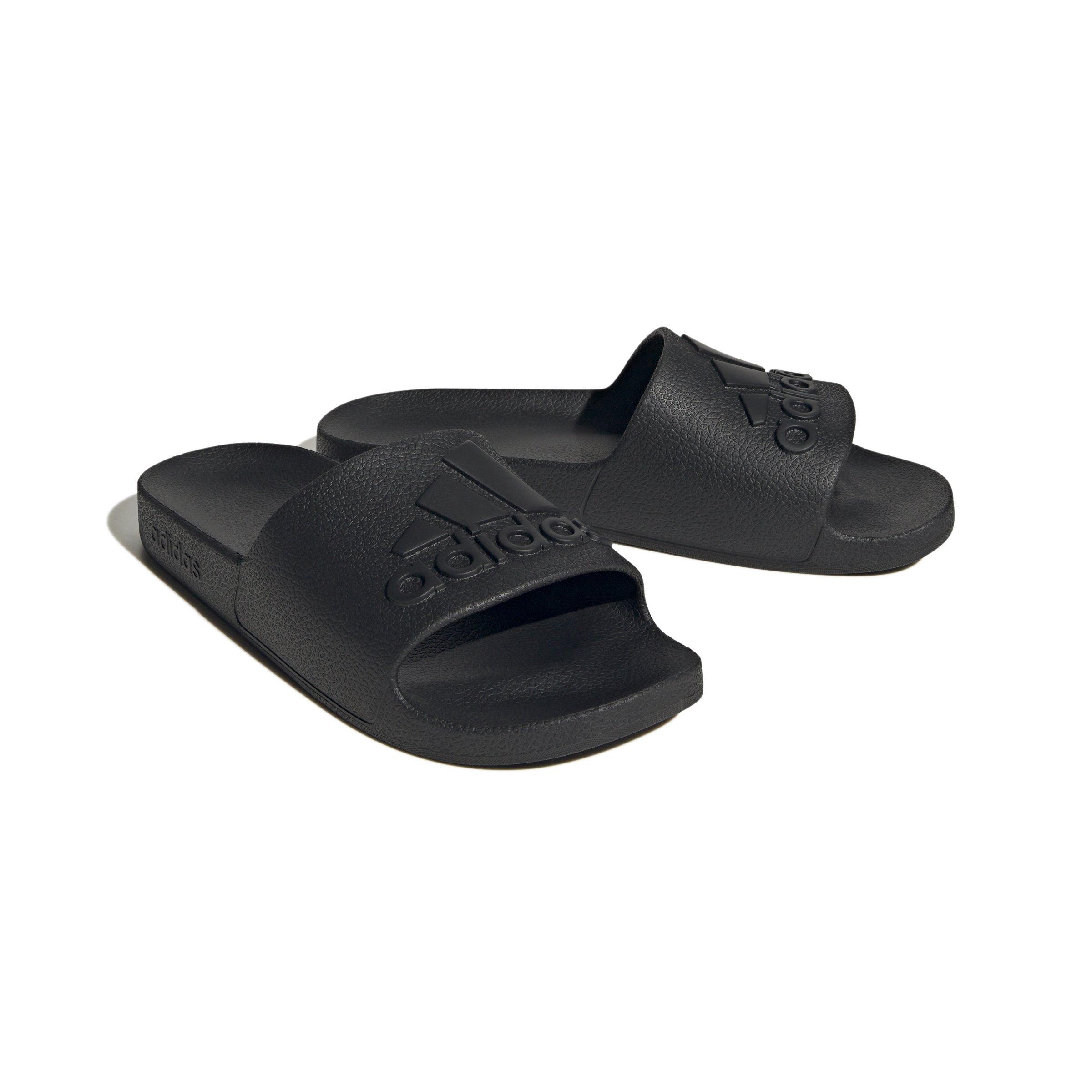 adidas Adilette Aqua "Core Black/Core Black/Core Black" Unisex Slide - BLACK/BLACK/BLACK Thumbnail View 3
