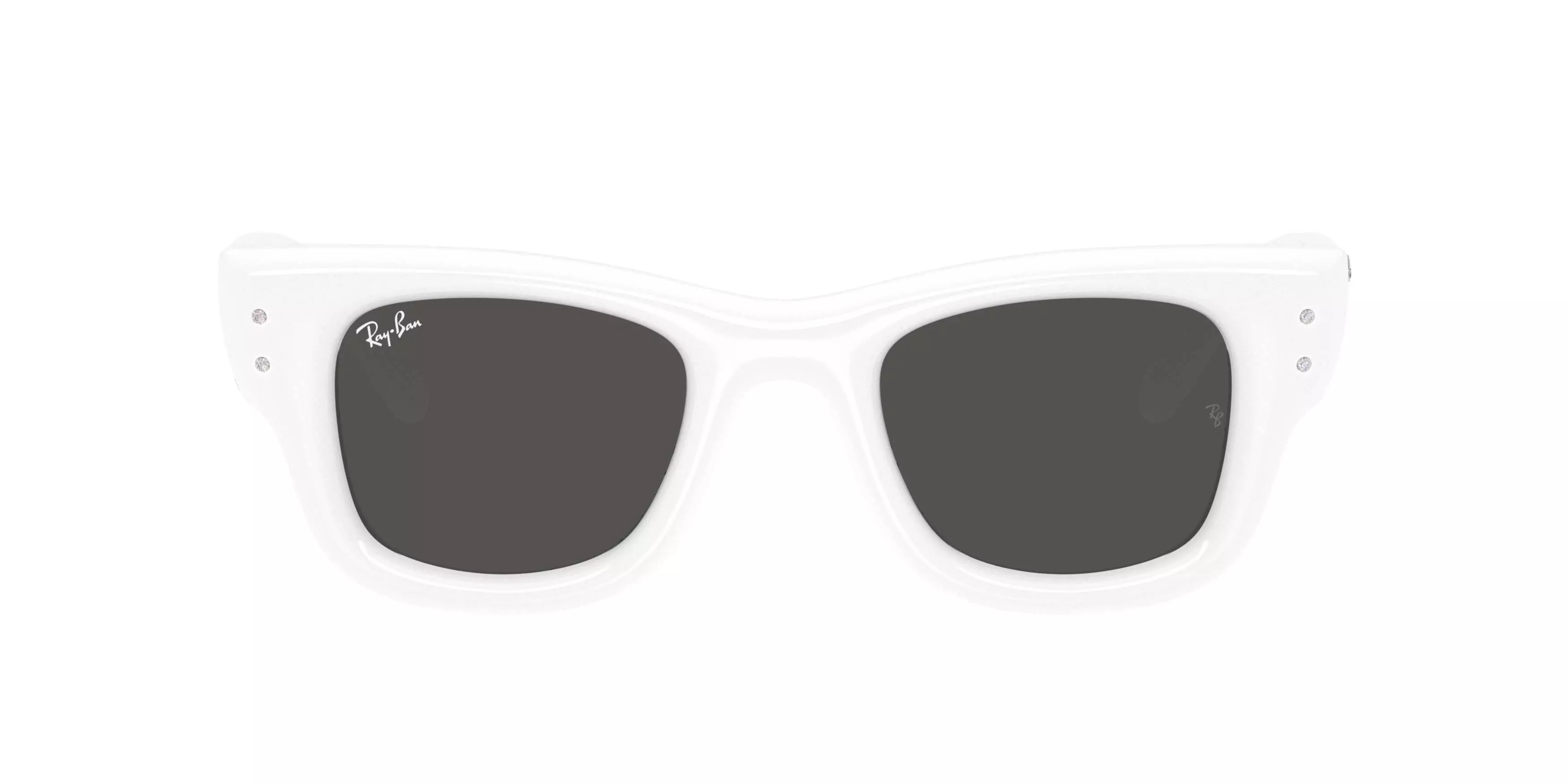 Ray-Ban Wayfarer Puffer Crystal Edition Ultra Black Sunglasses &ndash; Polished White & Strass - WHITE/BLACK