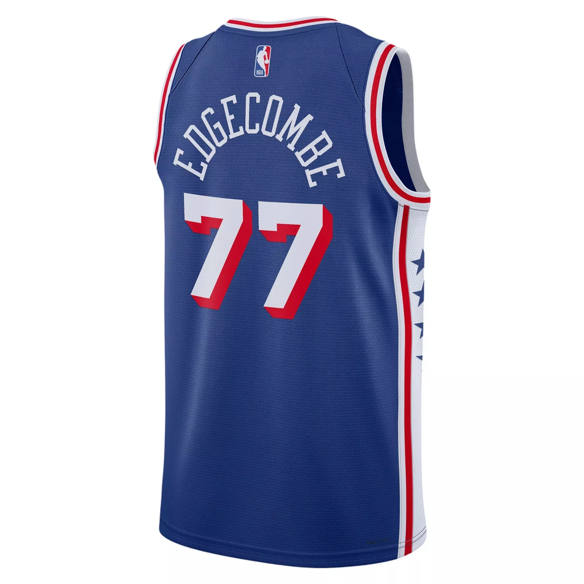 Nike Men's V.J. Edgecombe Philadelphia 76ers Icon Edition Dri-FIT NBA Swingman Jersey - Blue - BLUE