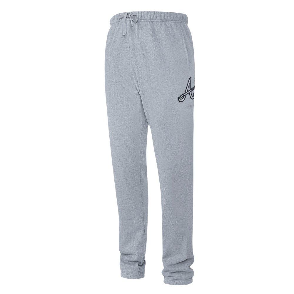 Pro Standard Men's MLB Atlanta Braves Neutral Sweatpants - DK GREY Thumbnail View 3
