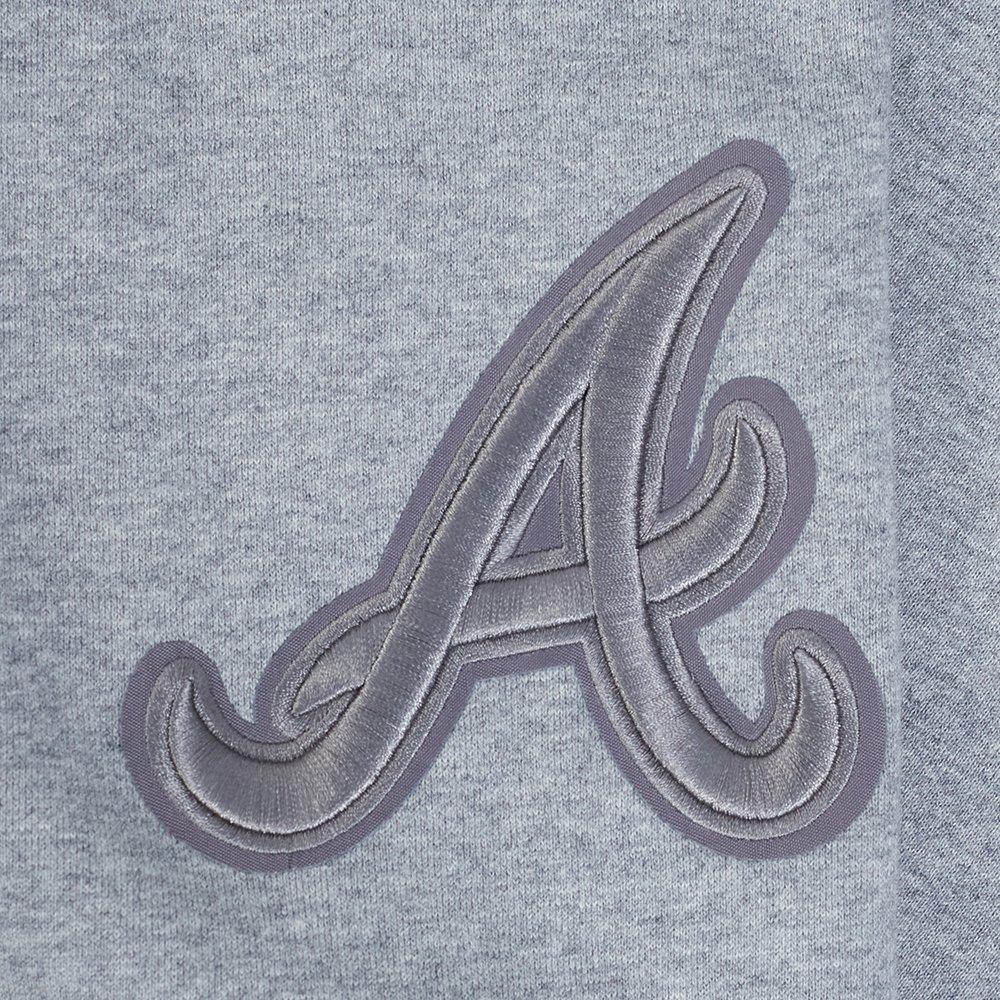 Pro Standard Men's MLB Atlanta Braves Neutral Sweatpants - DK GREY Thumbnail View 5