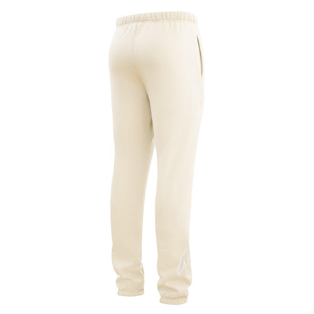 Pro Standard Men's MLB Atlanta Braves Neutral Sweatpants - CREAM Thumbnail View 4