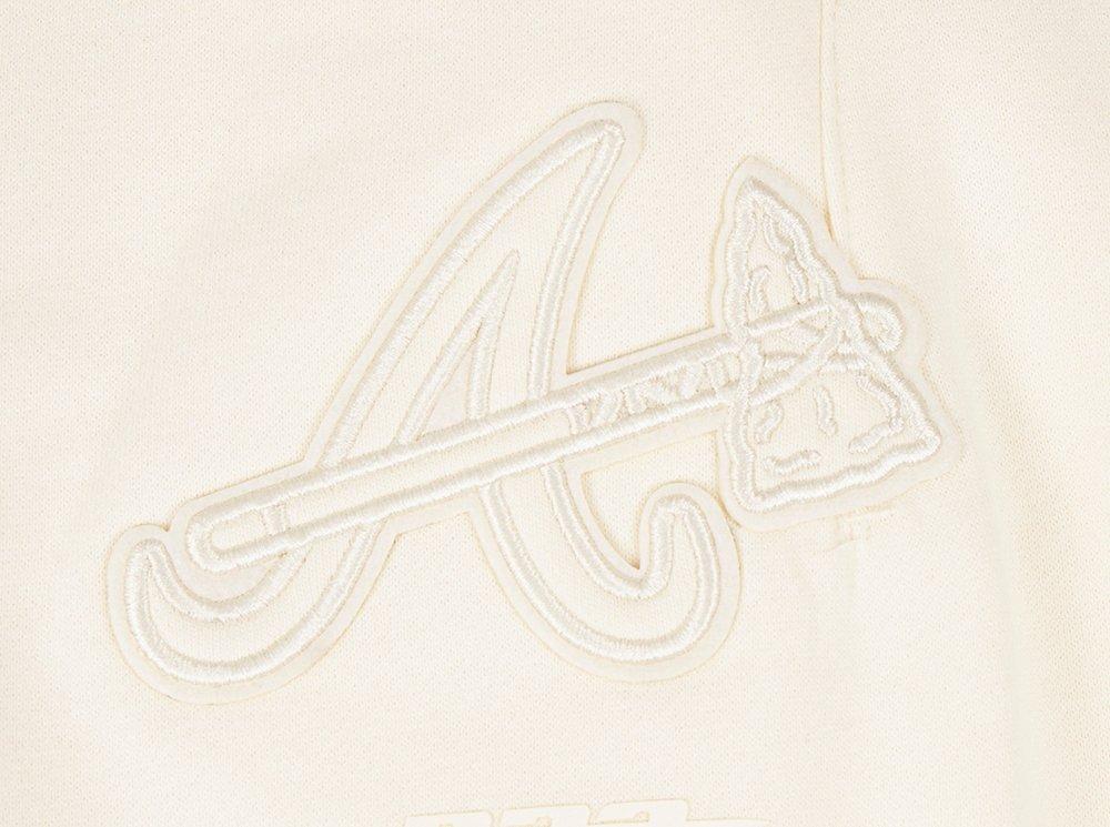 Pro Standard Men's MLB Atlanta Braves Neutral Sweatpants - CREAM Thumbnail View 5