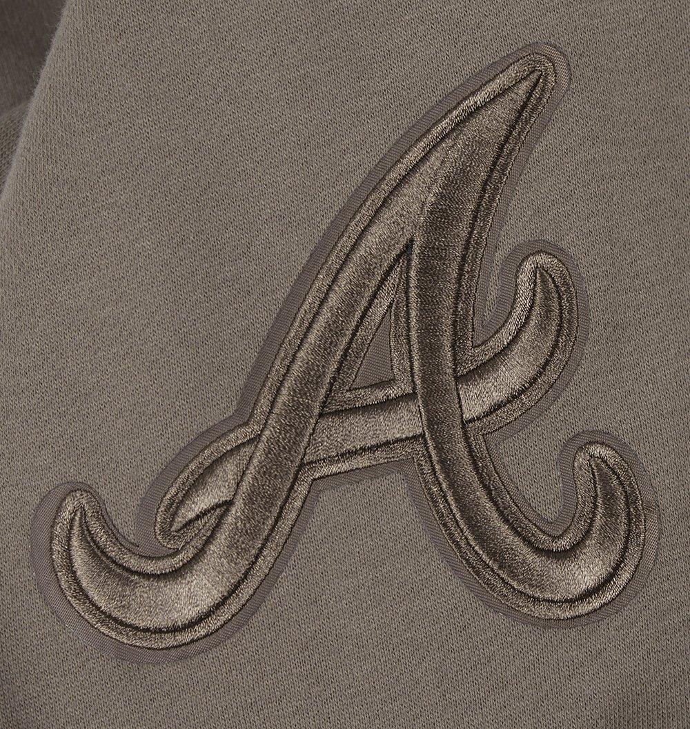 Pro Standard Men's MLB Atlanta Braves Neutral Sweatpants - DK BROWN Thumbnail View 5