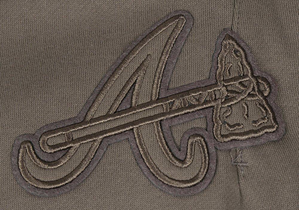 Pro Standard Men's MLB Atlanta Braves Neutral Sweatpants - DK BROWN Thumbnail View 6