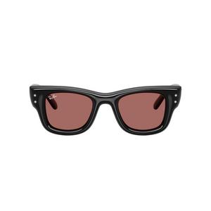 Ray-Ban Wayfarer Puffer Crystal Edition Dark Violet Sunglasses &ndash; Polished Black