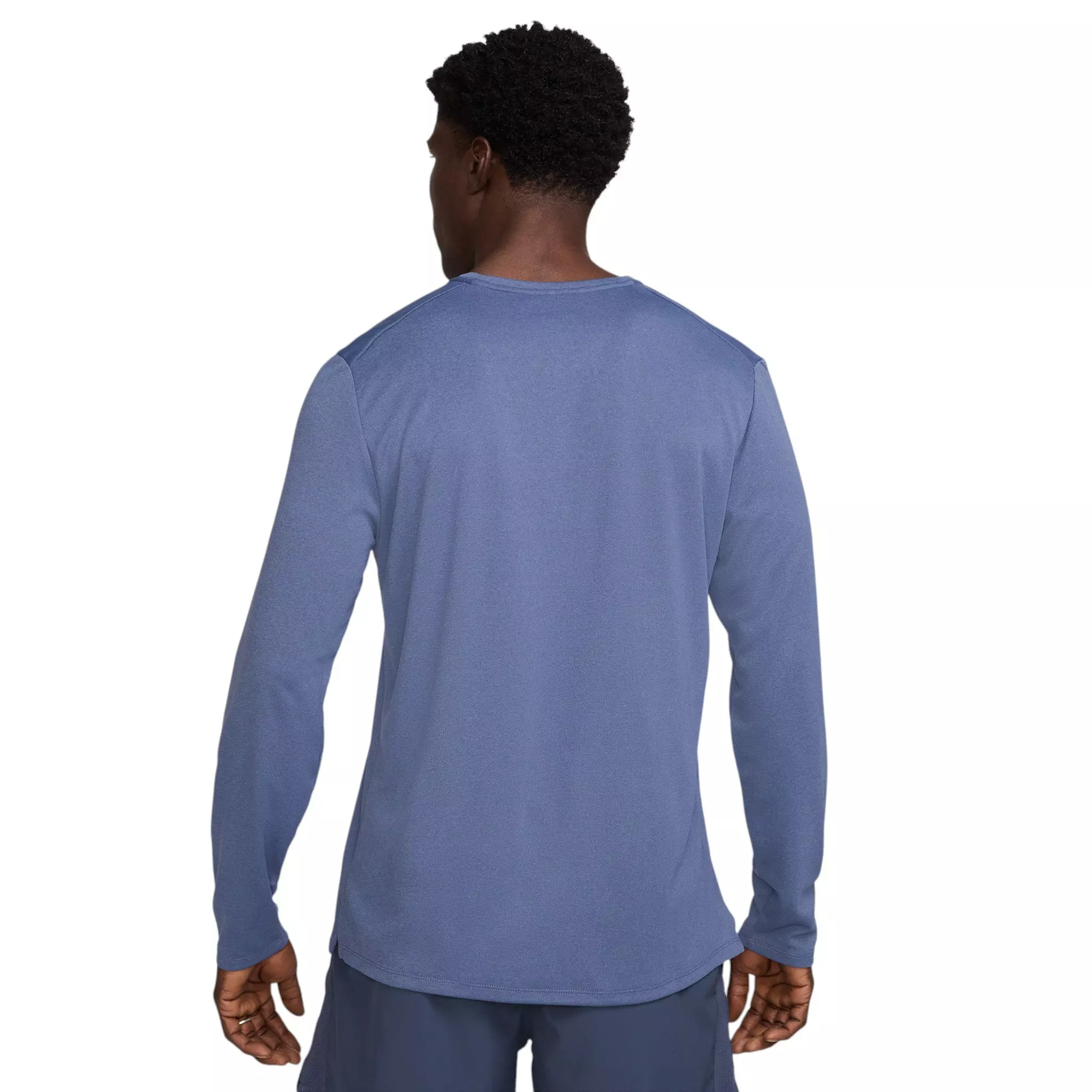 Nike Men's Miler Dri-FIT Long Sleeve Running Top - Blue - BLUE