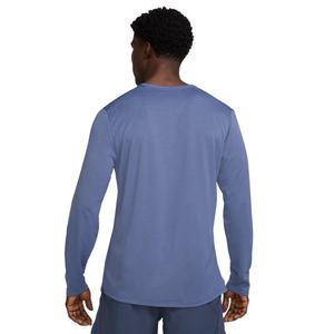 Nike Men's Miler Dri-FIT Long Sleeve Running Top - Blue - BLUE