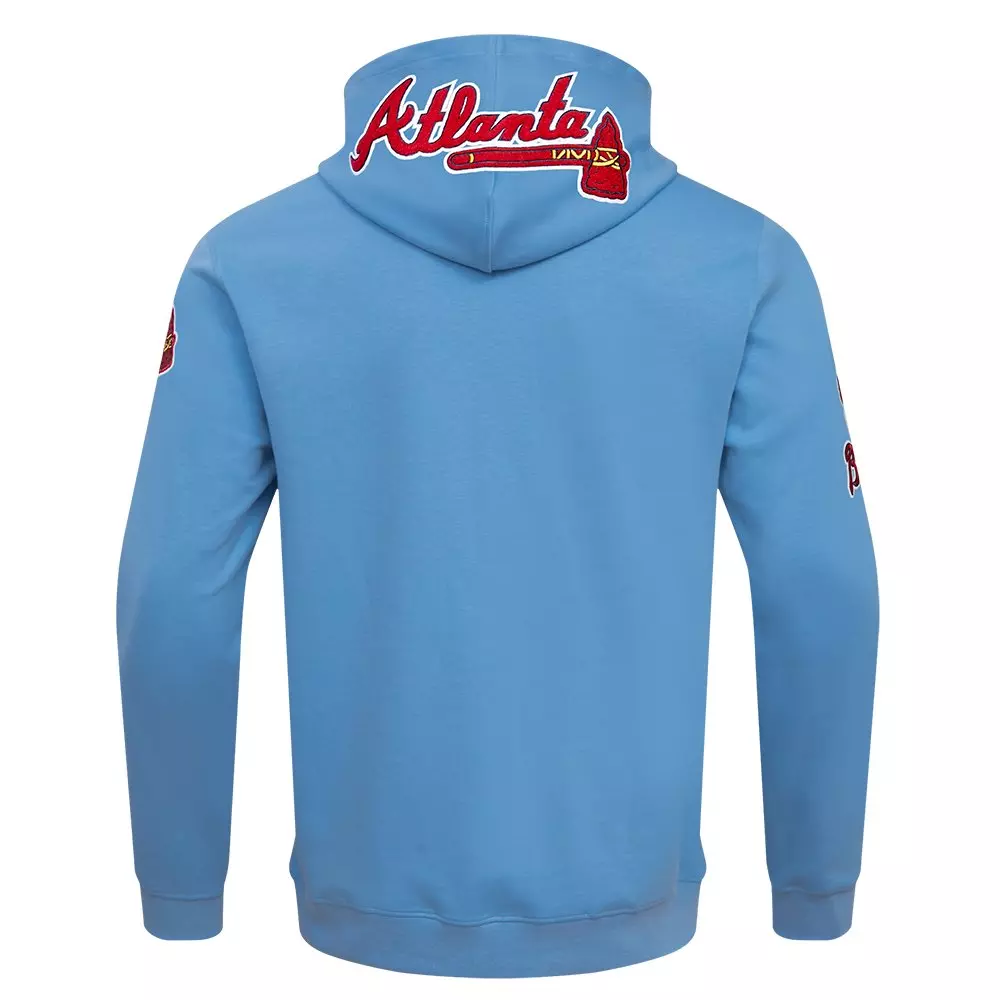 Pro Standard Men's MLB Atlanta Braves Chenille Pullover Hoodie - BLUE