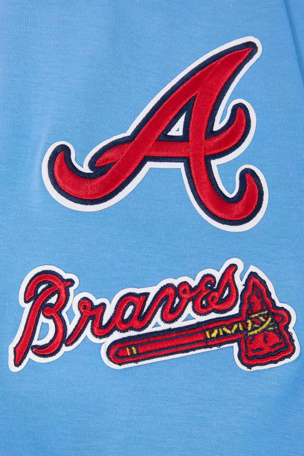 Pro Standard Men's MLB Atlanta Braves Chenille Pullover Hoodie - BLUE