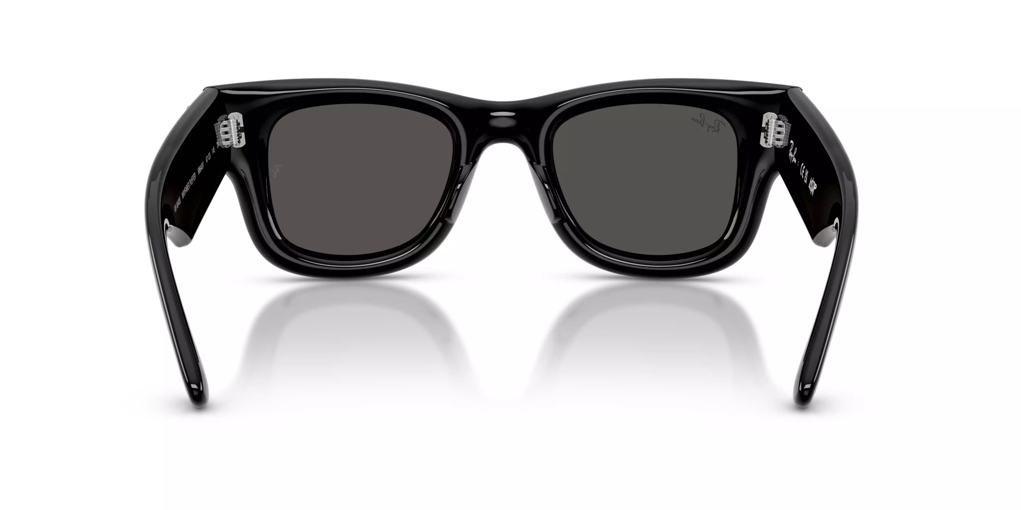 Ray-Ban Wayfarer Puffer Crystal Edition Ultra Black Sunglasses &ndash; Polished Black & Strass - BLACK