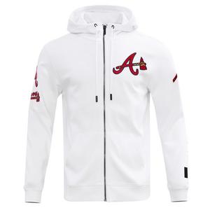 Pro Standard Men's MLB Atlanta Braves Classic Chenille Full-Zip Hooded Jacket