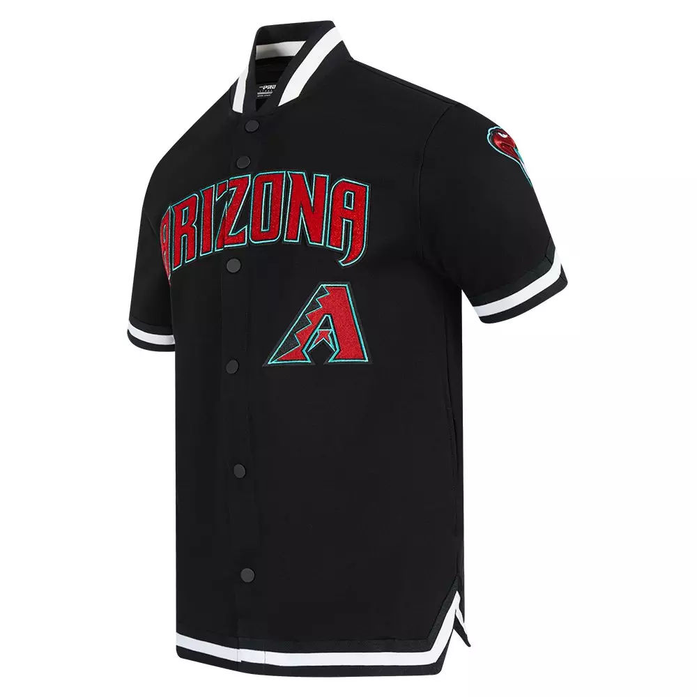 Pro Standard Men's MLB Arizona Diamondbacks Classic Warm Up Jacket - Black - BLACK