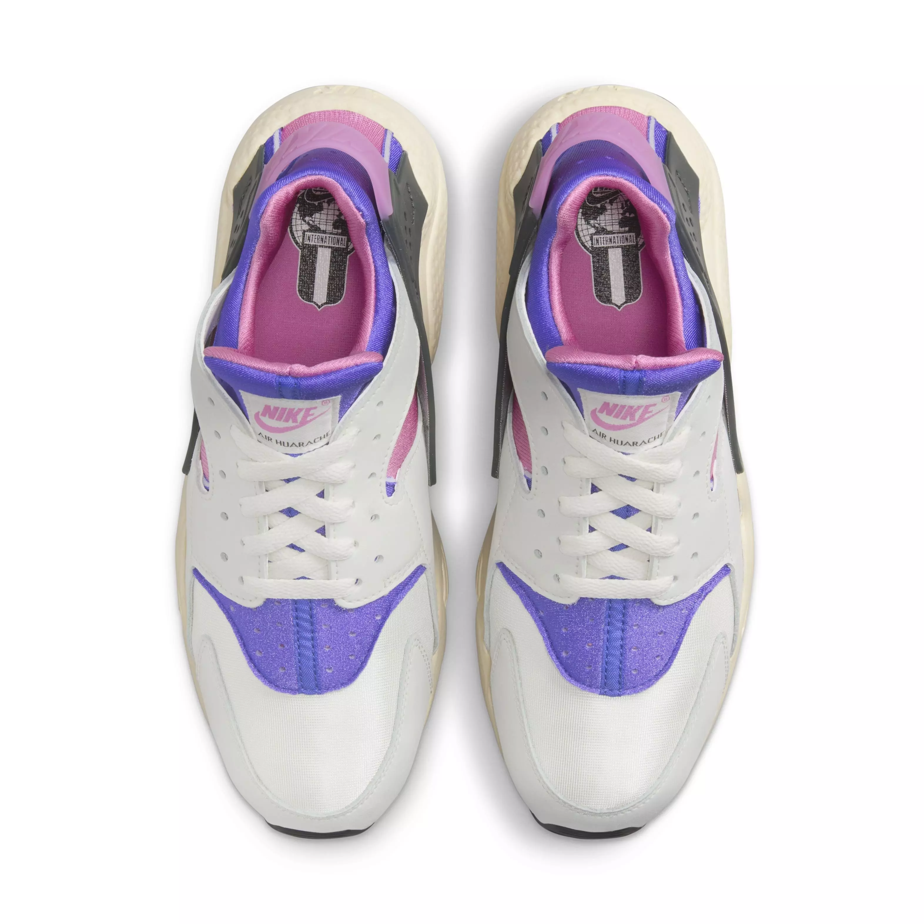 Nike Air Huarache Premium "Phantom/Sail/Blue Joy/Anthracite" Men's Shoe - GREY/PINK/PURPLE