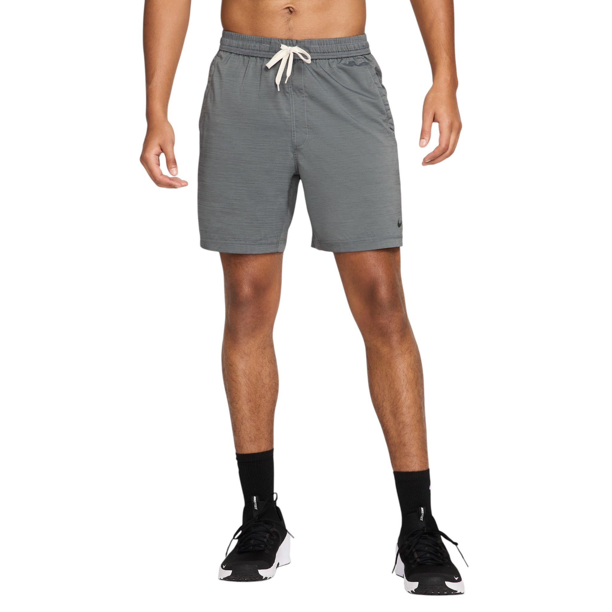 Nike Men's Form Dri-FIT 7" Unlined Versatile Shorts - Grey/Black - GREY/BLACK