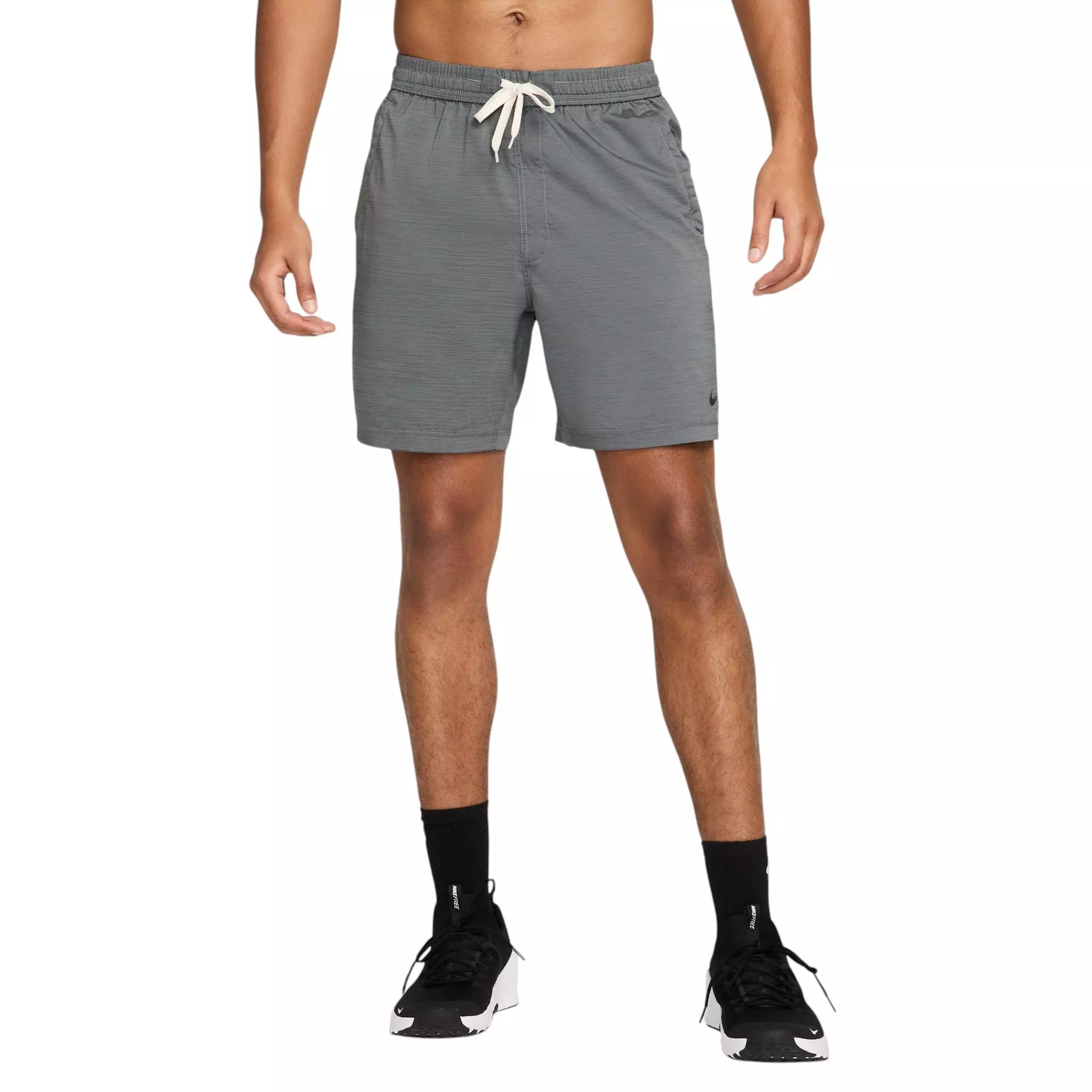 Nike Men's Form Dri-FIT 7" Unlined Versatile Shorts - Grey/Black - GREY/BLACK