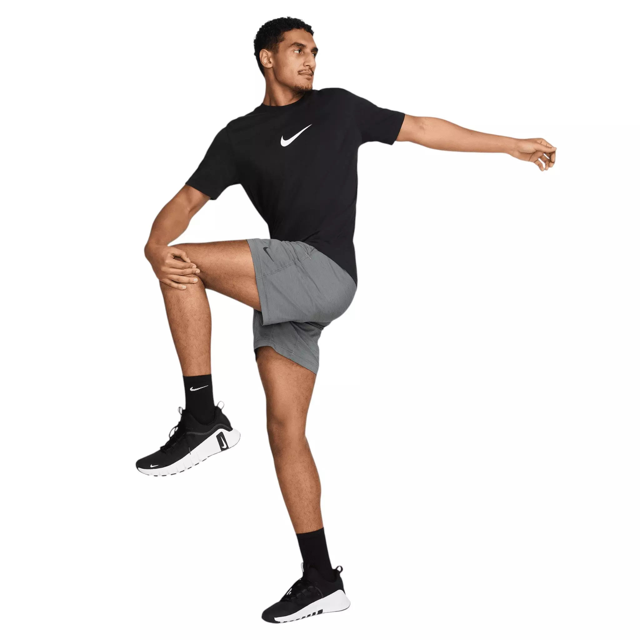 Nike Men's Form Dri-FIT 7" Unlined Versatile Shorts - Grey/Black - GREY/BLACK