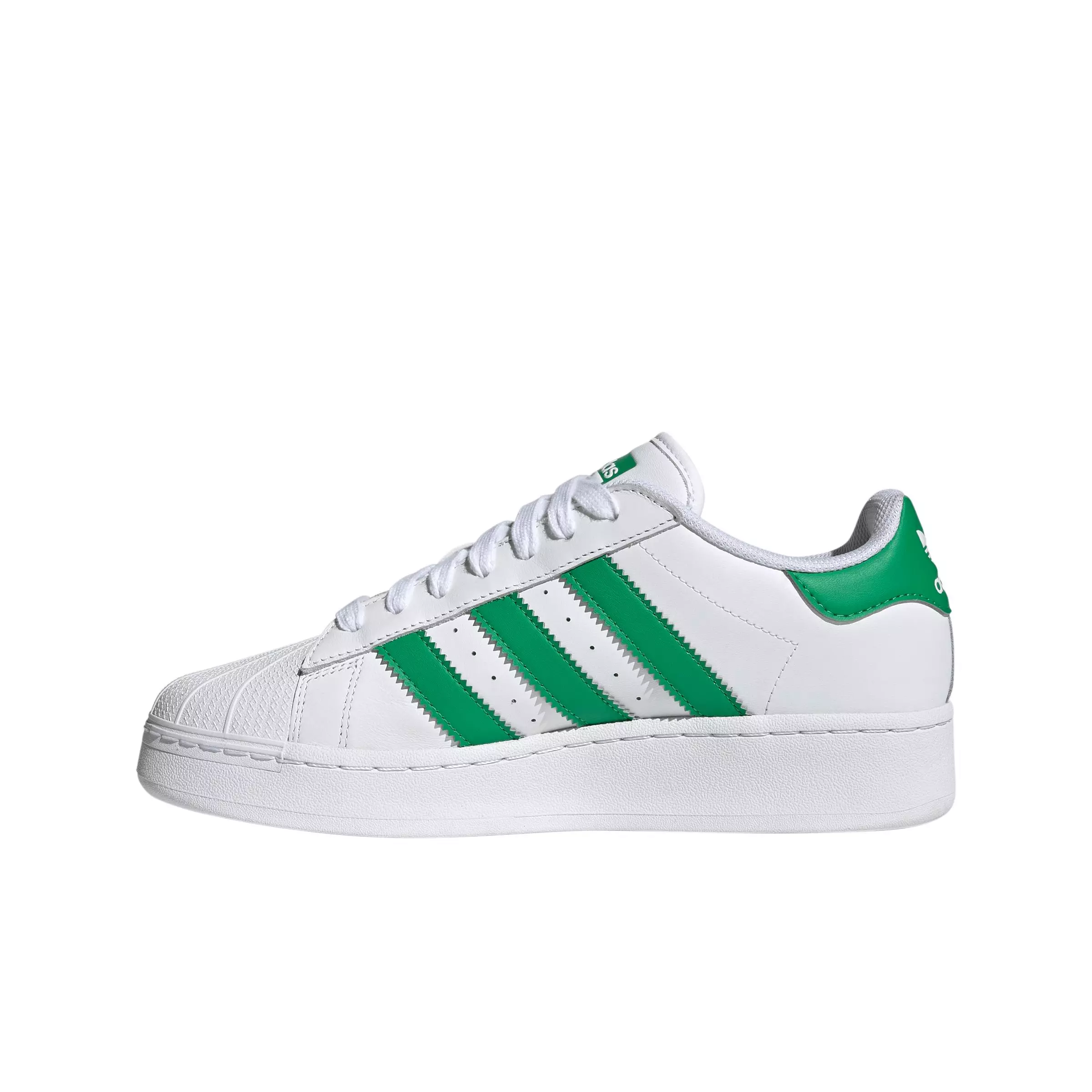 adidas Originals Superstar XLG "Ftwr White/Green/Ftwr White" Unisex Shoe - WHITE/GREEN/WHITE
