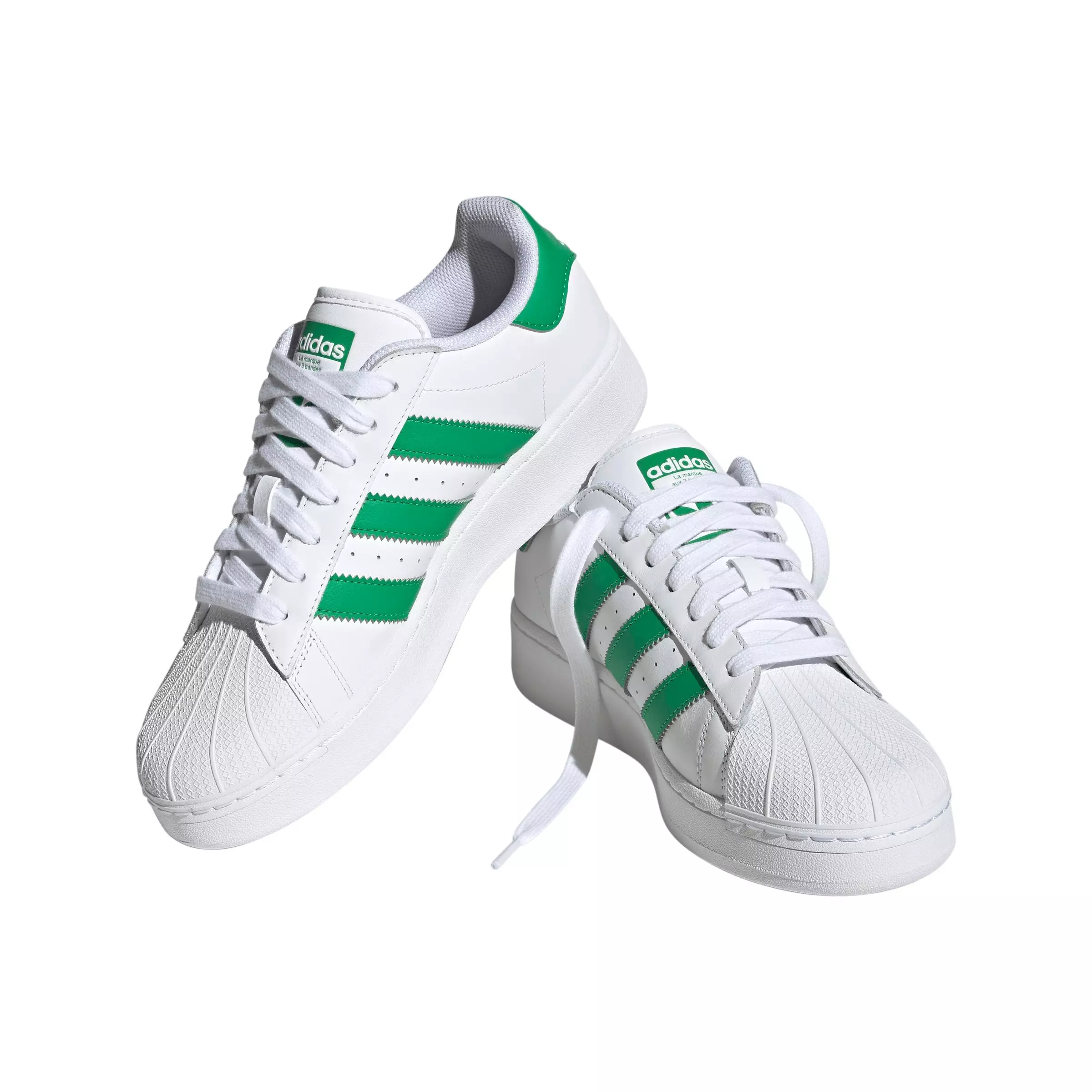 adidas Originals Superstar XLG "Ftwr White/Green/Ftwr White" Unisex Shoe - WHITE/GREEN/WHITE