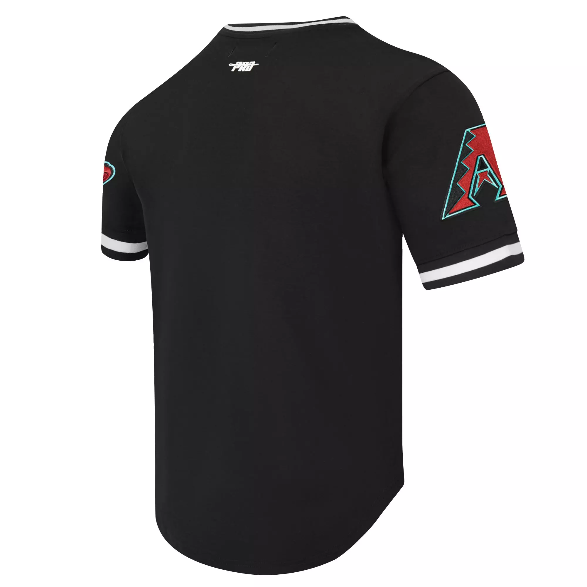 Pro Standard Men's MLB Arizona Diamondbacks Classic Chenille Striped Sleeve Top - BLACK