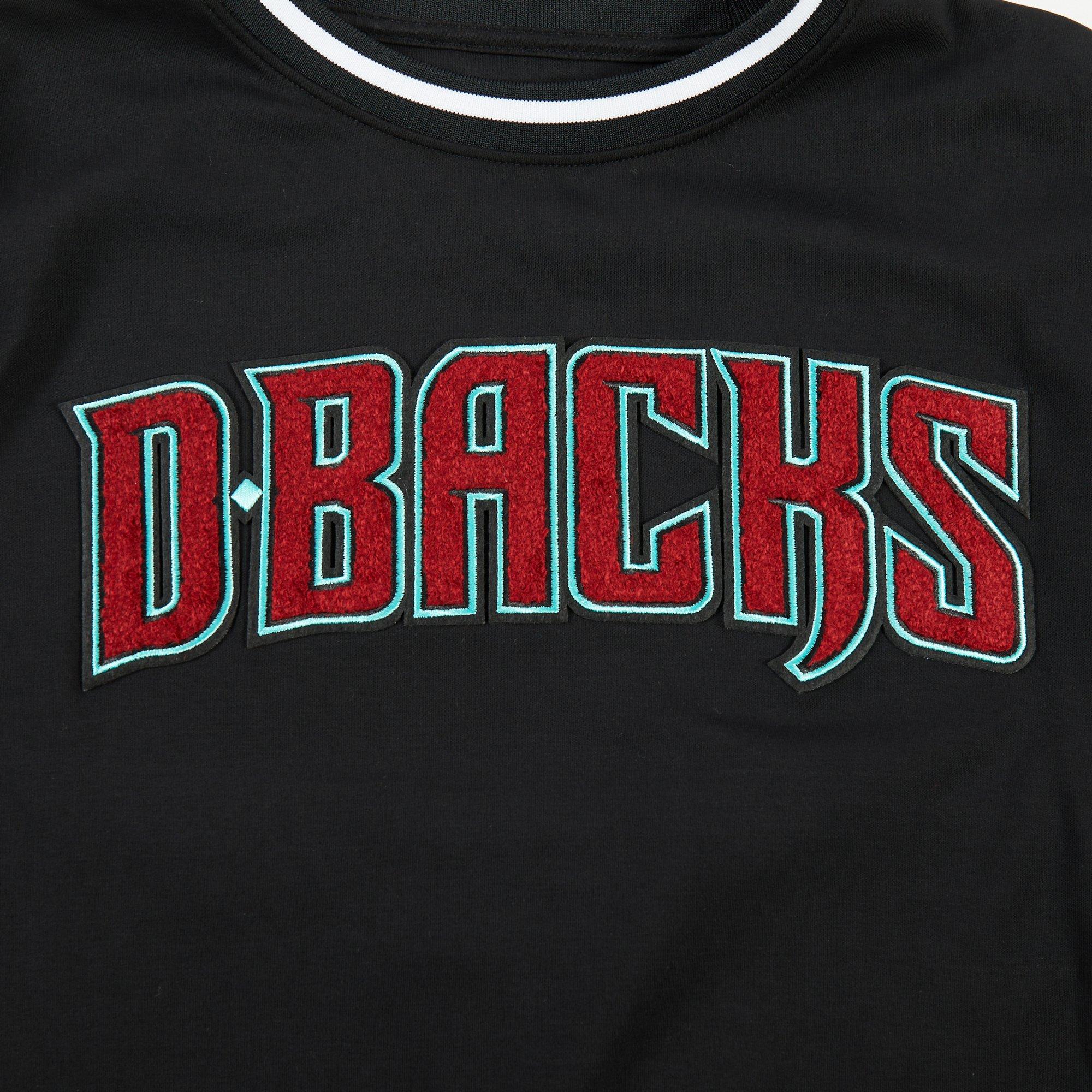 Pro Standard Men's MLB Arizona Diamondbacks Classic Chenille Striped Sleeve Top - BLACK Thumbnail View 5