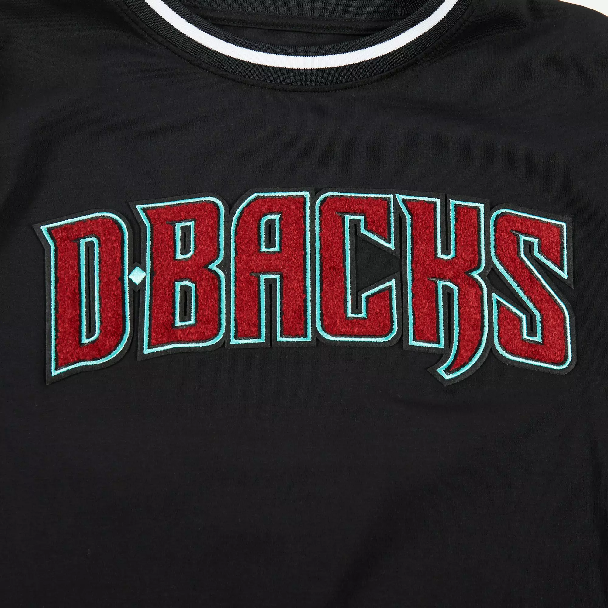 Pro Standard Men's MLB Arizona Diamondbacks Classic Chenille Striped Sleeve Top - BLACK