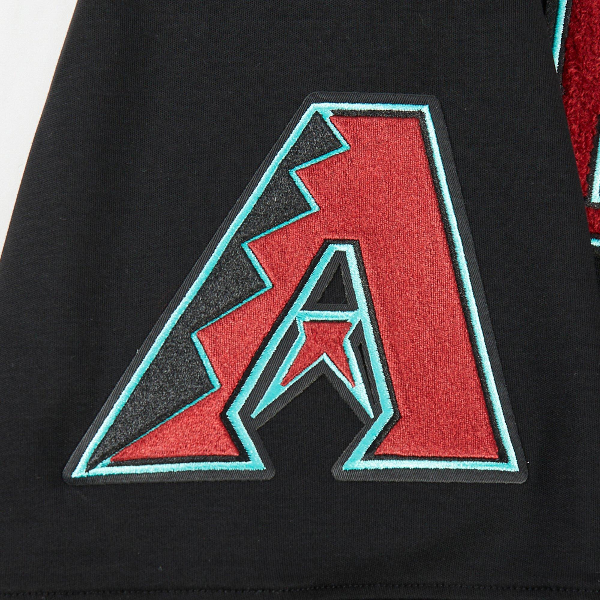 Pro Standard Men's MLB Arizona Diamondbacks Classic Chenille Striped Sleeve Top - BLACK Thumbnail View 6