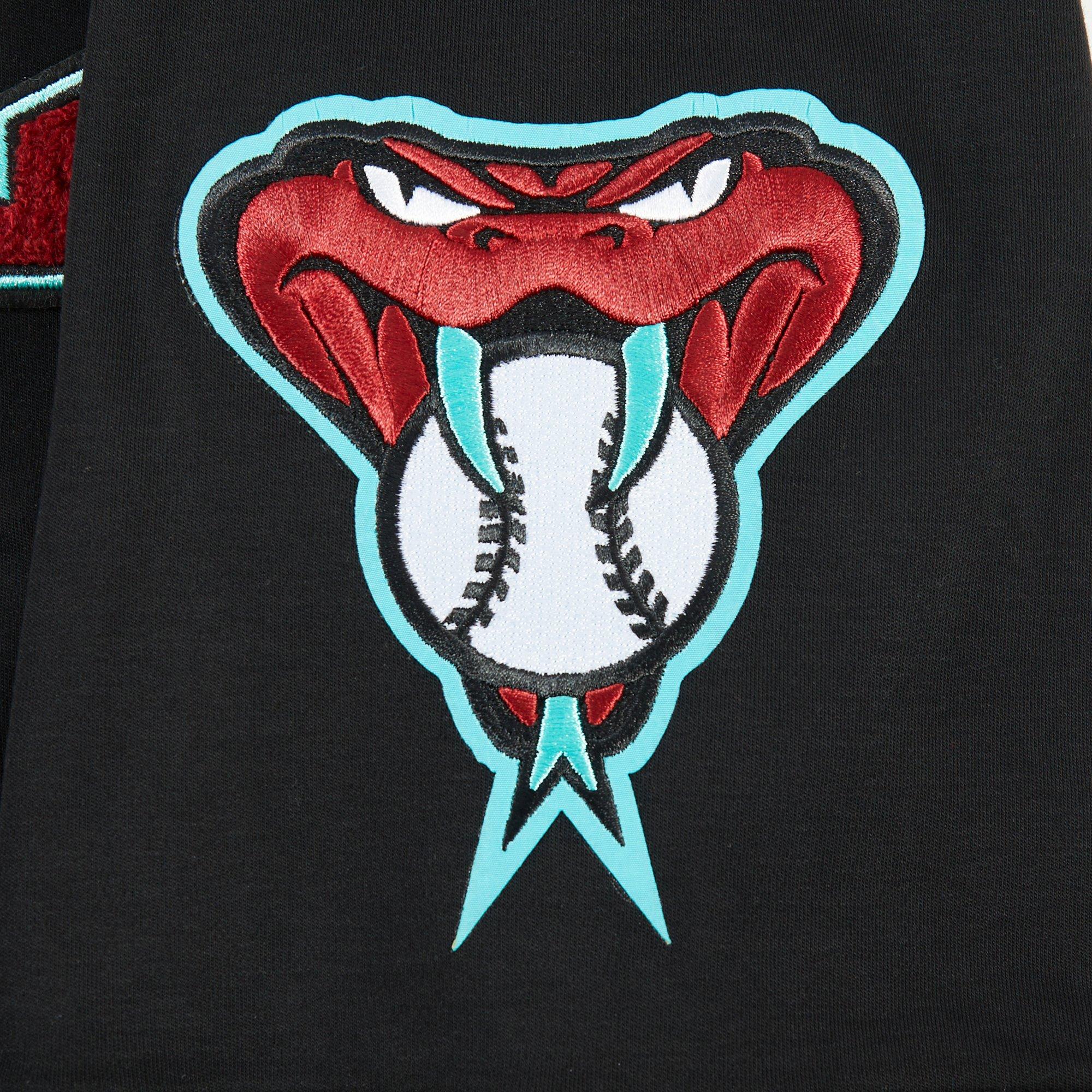 Pro Standard Men's MLB Arizona Diamondbacks Classic Chenille Striped Sleeve Top - BLACK Thumbnail View 7