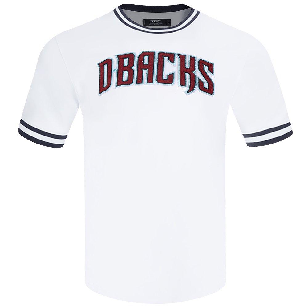 Pro Standard Men's MLB Arizona Diamondbacks Classic Chenille Striped Sleeve Top - WHITE/BLACK Thumbnail View 1