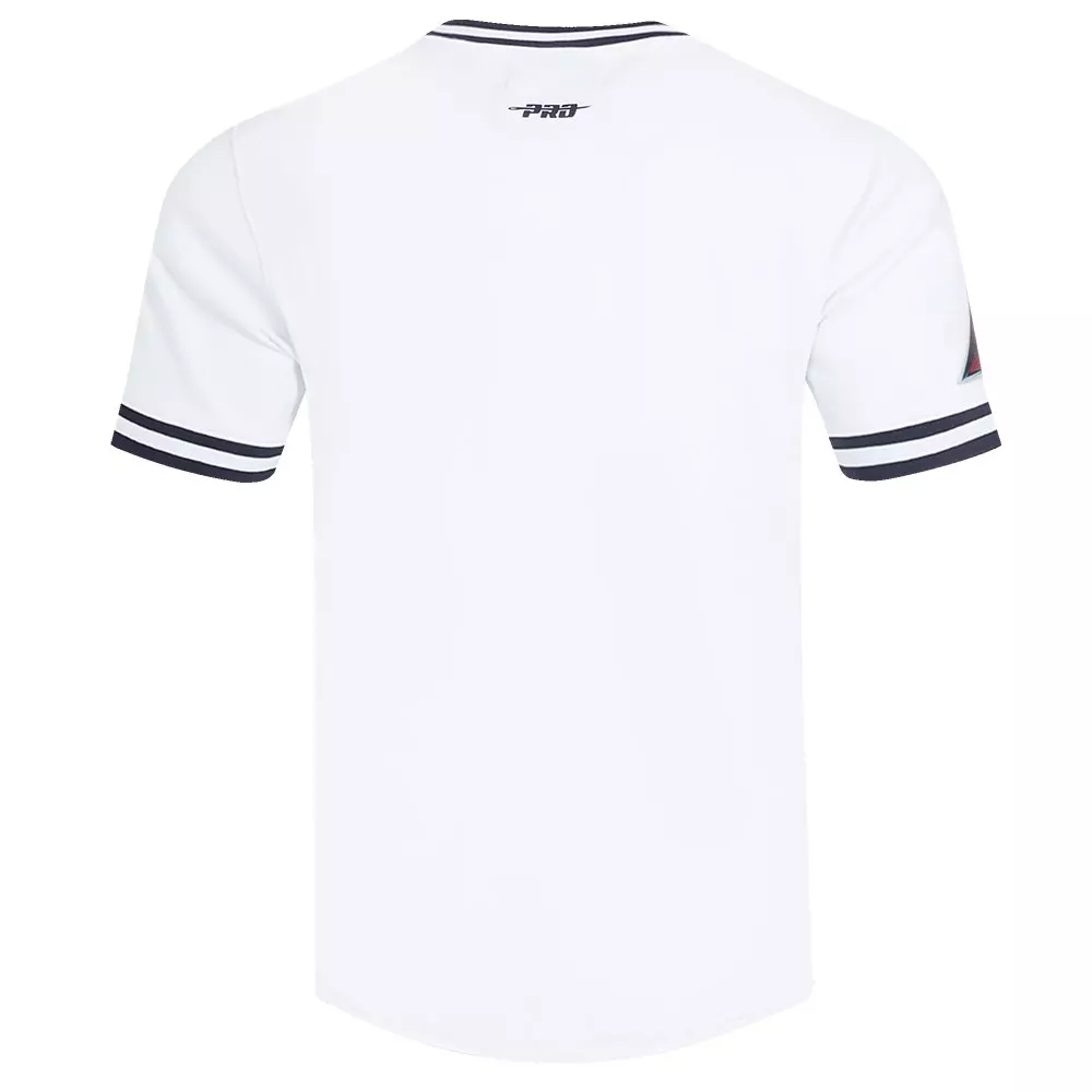 Pro Standard Men's MLB Arizona Diamondbacks Classic Chenille Striped Sleeve Top - WHITE/BLACK