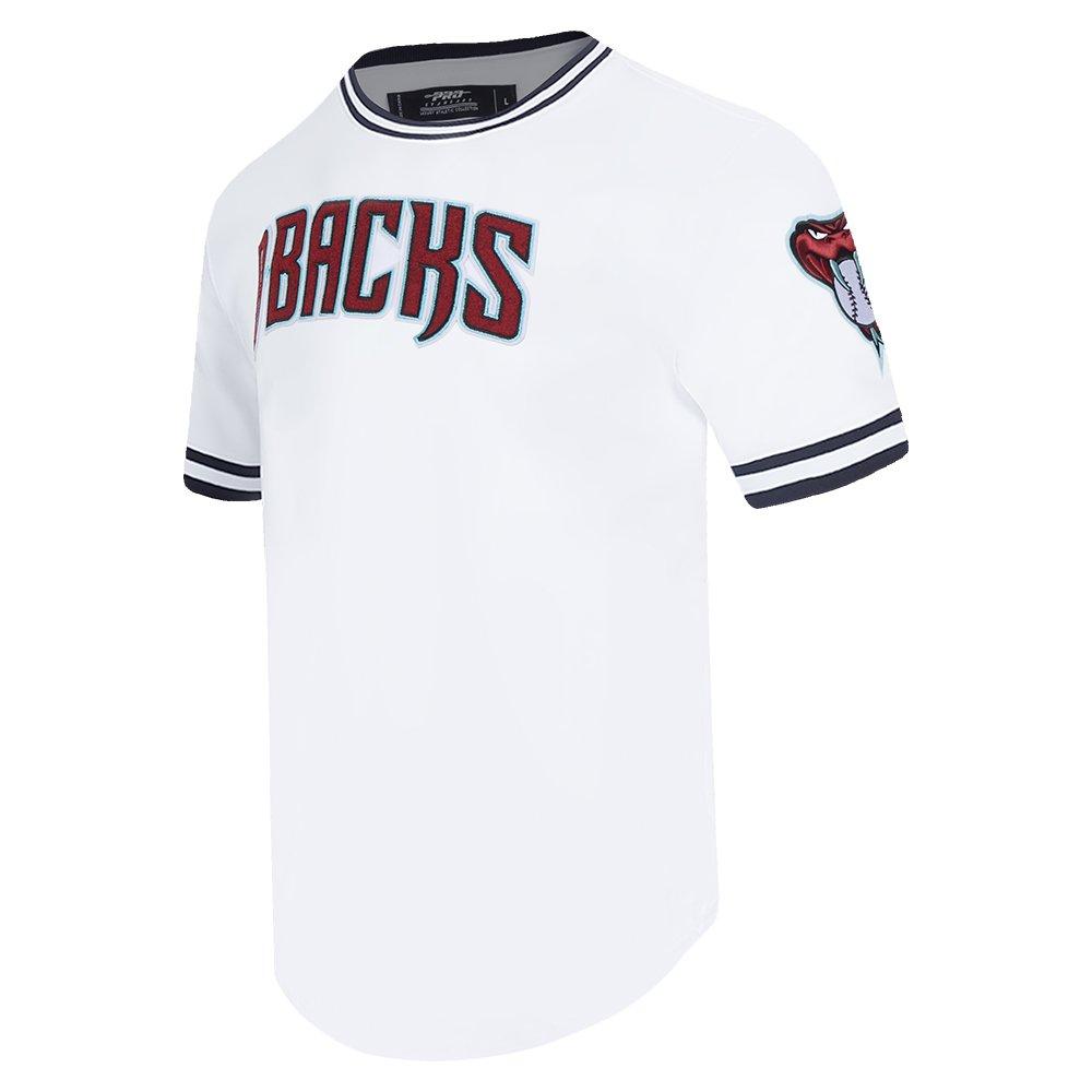Pro Standard Men's MLB Arizona Diamondbacks Classic Chenille Striped Sleeve Top - WHITE/BLACK Thumbnail View 3
