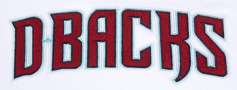 Pro Standard Men's MLB Arizona Diamondbacks Classic Chenille Striped Sleeve Top - WHITE/BLACK Thumbnail View 5